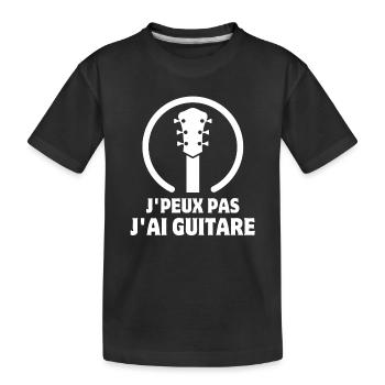 guitare, guitariste, fan de guitare - T-shirt bio Premium Enfant - noir - Devant