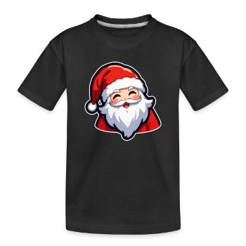 Weihnachtsmann - Kinder Premium Bio T-Shirt - Schwarz - Vorne