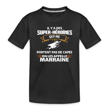 Super-Héroïnes Invisibles Empowerment Tee - T-shirt bio Premium Enfant - noir - Devant