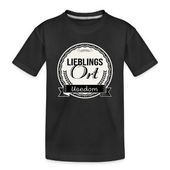 Lieblingsort Usedom - Kinder Premium Bio T-Shirt - Schwarz - Vorne