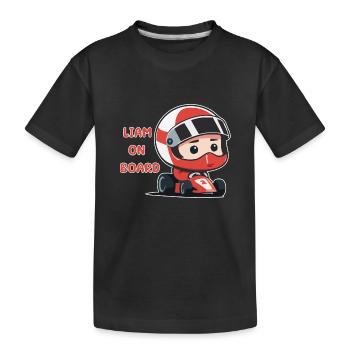 Liam à bord - T-shirt bio Premium Enfant - noir - Devant