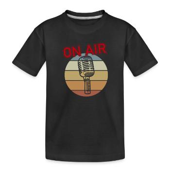 Micro à l’antenne - T-shirt bio Premium Enfant - noir - Devant