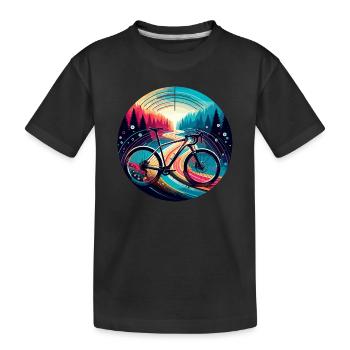 Vélo de gravier Magic Bike - T-shirt bio Premium Enfant - noir - Devant