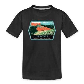 Randonnée Parc Naturel Vercors: Aventure Naturelle - T-shirt bio Premium Enfant - noir - Devant