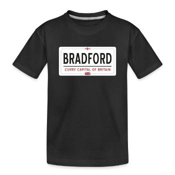 Panneau de la ville de Bradford - T-shirt bio Premium Enfant - noir - Devant