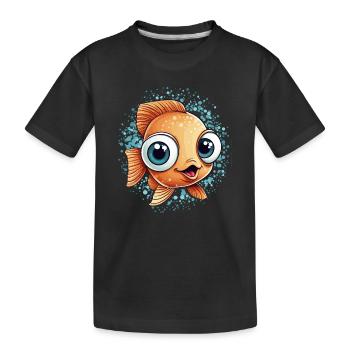 Petit poisson sucré - T-shirt bio Premium Enfant - noir - Devant