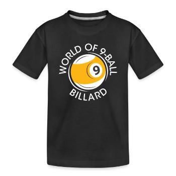 9-ball billard pool Logo Kugel Symbol icon Verein - Kinder Premium Bio T-Shirt - Schwarz - Vorne