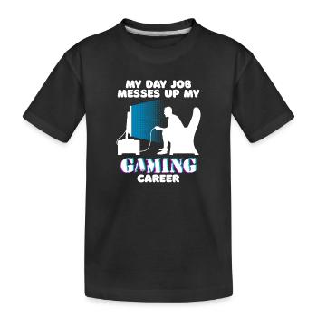 Gamer Carrière Travail Emploi Employé - T-shirt bio Premium Enfant - noir - Devant