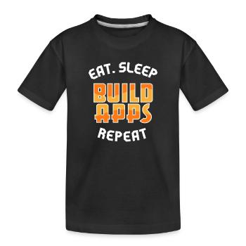 Déclaration du développeur d’applications d’emploi Profession Réussite professionnelle - T-shirt bio Premium Enfant - noir - Devant