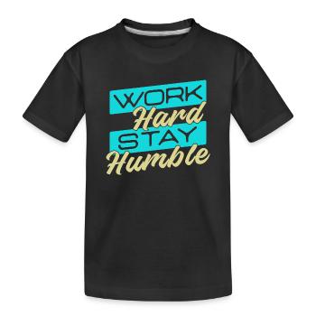 Angestellter Job Arbeit Karriere Arbeiter Beruf - Kinder Premium Bio T-Shirt - Schwarz - Vorne