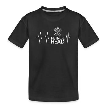 Tête d’essence Heartbeat Pulse Moteur Turbo Tuner Voiture - T-shirt bio Premium Enfant - noir - Devant