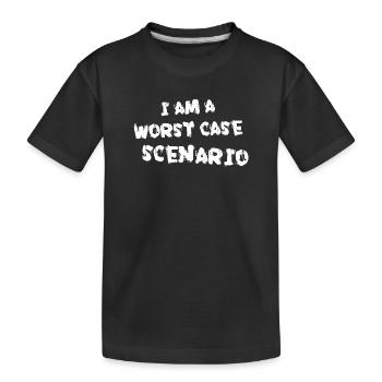 Je suis dans le pire des cas - T-shirt bio Premium Enfant - noir - Devant