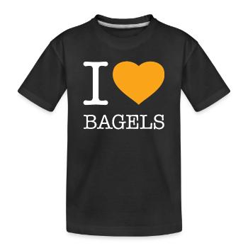 J’ADORE LES BAGELS - T-shirt bio Premium Enfant - noir - Devant