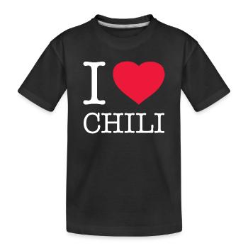 J’ADORE LE CHILI - T-shirt bio Premium Enfant - noir - Devant