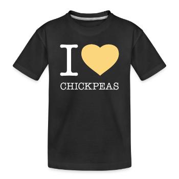J’ADORE LES POIS CHICHES - T-shirt bio Premium Enfant - noir - Devant