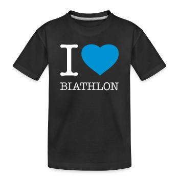 J’ADORE LE BIATHLON - T-shirt bio Premium Enfant - noir - Devant