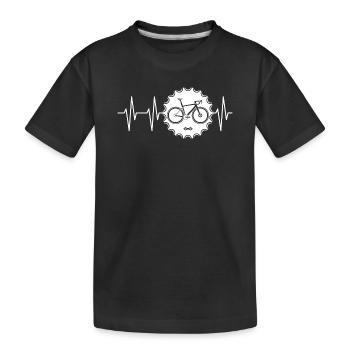 logo de vélo pulse avec pignon Biketeam Team Tour - T-shirt bio Premium Enfant - noir - Devant