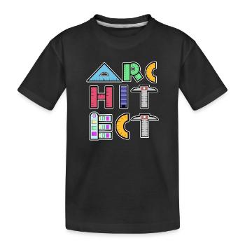 Carrière : Architecte, Profession, Emploi, Travail, Superviseur - T-shirt bio Premium Enfant - noir - Devant