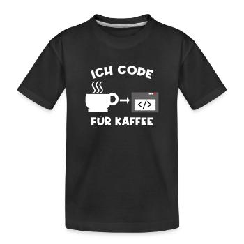 Workaholic Job Coder Karriere Erfolg Statement - Kinder Premium Bio T-Shirt - Schwarz - Vorne