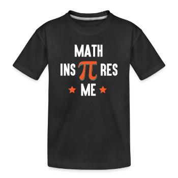 Pi Day - Les mathématiques m’inspirent - T-shirt bio Premium Enfant - noir - Devant