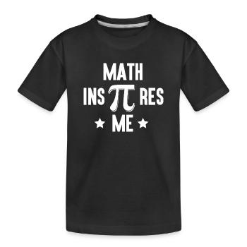 Pi Day - Les mathématiques m’inspirent - T-shirt bio Premium Enfant - noir - Devant