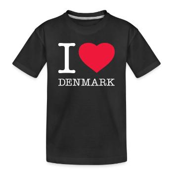 J’AIME LE DANEMARK Dänemark - T-shirt bio Premium Enfant - noir - Devant