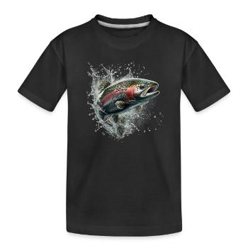 Truite - T-shirt bio Premium Enfant - noir - Devant