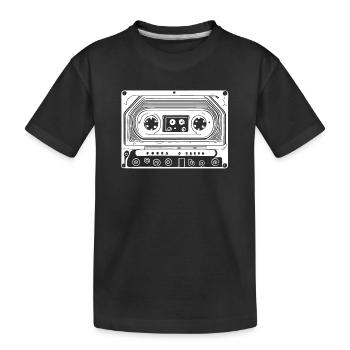Cassette audio au design rétro - T-shirt bio Premium Enfant - noir - Devant