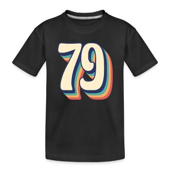 Vintage rétro T Shirt numéro 79 soixante-dix-neuf - T-shirt bio Premium Enfant - noir - Devant