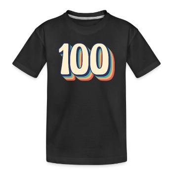 Vintage Rétro Numéro 100 cent T-Shirt - T-shirt bio Premium Enfant - noir - Devant