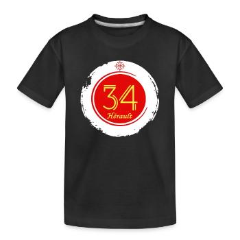 Hérault - Kinder Premium Bio T-Shirt - Schwarz - Vorne