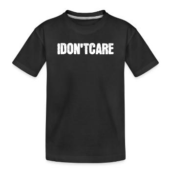 Gleichgültig Statement Ist Mir Egal Haltung - Kinder Premium Bio T-Shirt - Schwarz - Vorne