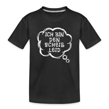 Haltung Statement Ist Mir Egal Gleichgültig - Kinder Premium Bio T-Shirt - Schwarz - Vorne