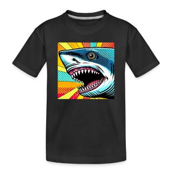 Hai Pop Art - Kinder Premium Bio T-Shirt - Schwarz - Vorne