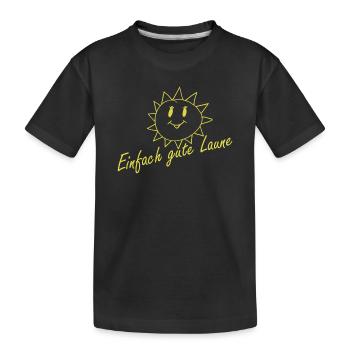 Einfach gute Laune - Kinder Premium Bio T-Shirt - Schwarz - Vorne