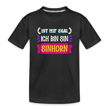 Je m’en fous de la déclaration, je m’en fous - T-shirt bio Premium Enfant - noir - Devant