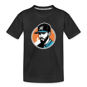 Logo-Stil Urbanes Design - Kinder Premium Bio T-Shirt - Schwarz - Vorne