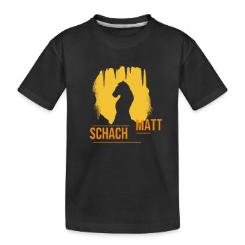 Schachmatt - Kinder Premium Bio T-Shirt - Schwarz - Vorne