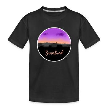 Sauerland Fineline Skyline - T-shirt bio Premium Enfant - noir - Devant