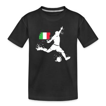 Équipe d’Italie de football Joueur Blast - T-shirt bio Premium Enfant - noir - Devant