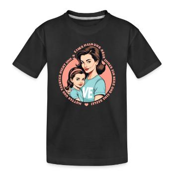 Mutter und Tochter - Kinder Premium Bio T-Shirt - Schwarz - Vorne