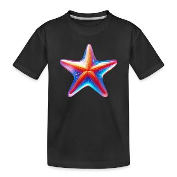 Étoile de mer - T-shirt bio Premium Enfant - noir - Devant
