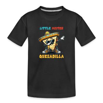 Little Mister Quesadilla Food Dabbing Mexique - T-shirt bio Premium Enfant - noir - Devant
