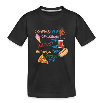 Dictons amusants pour l’anniversaire - T-shirt bio Premium Enfant - noir - Devant