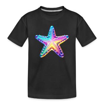 Étoile de mer - T-shirt bio Premium Enfant - noir - Devant