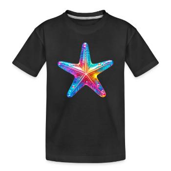 Étoile de mer - T-shirt bio Premium Enfant - noir - Devant