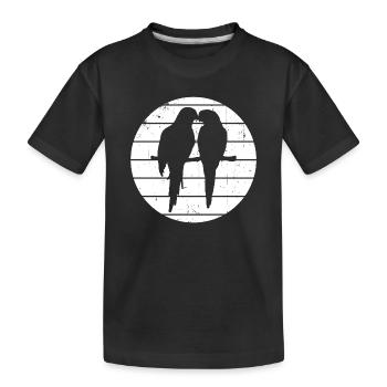 Pet, Parrot, Africa, Birds, Bird Lover, Animal - Kids' Premium Organic T-Shirt - black - Front