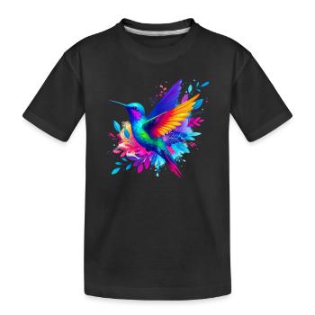 Kolibri - Kinder Premium Bio T-Shirt - Schwarz - Vorne