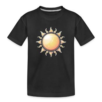 Rayonnant Sunburst Nature Design - T-shirt bio Premium Enfant - noir - Devant