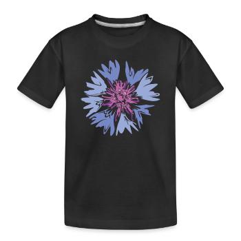 Fleur de prairie Fleurs sauvages Nature Prairie Fleur de prairie - T-shirt bio Premium Enfant - noir - Devant
